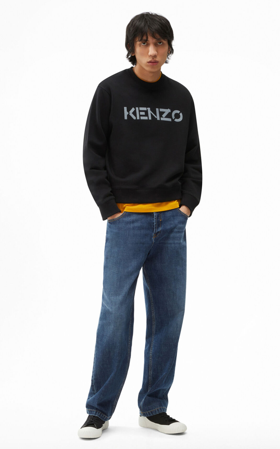 Sweat Kenzo Homme Logo Noir XMBHQ-0239